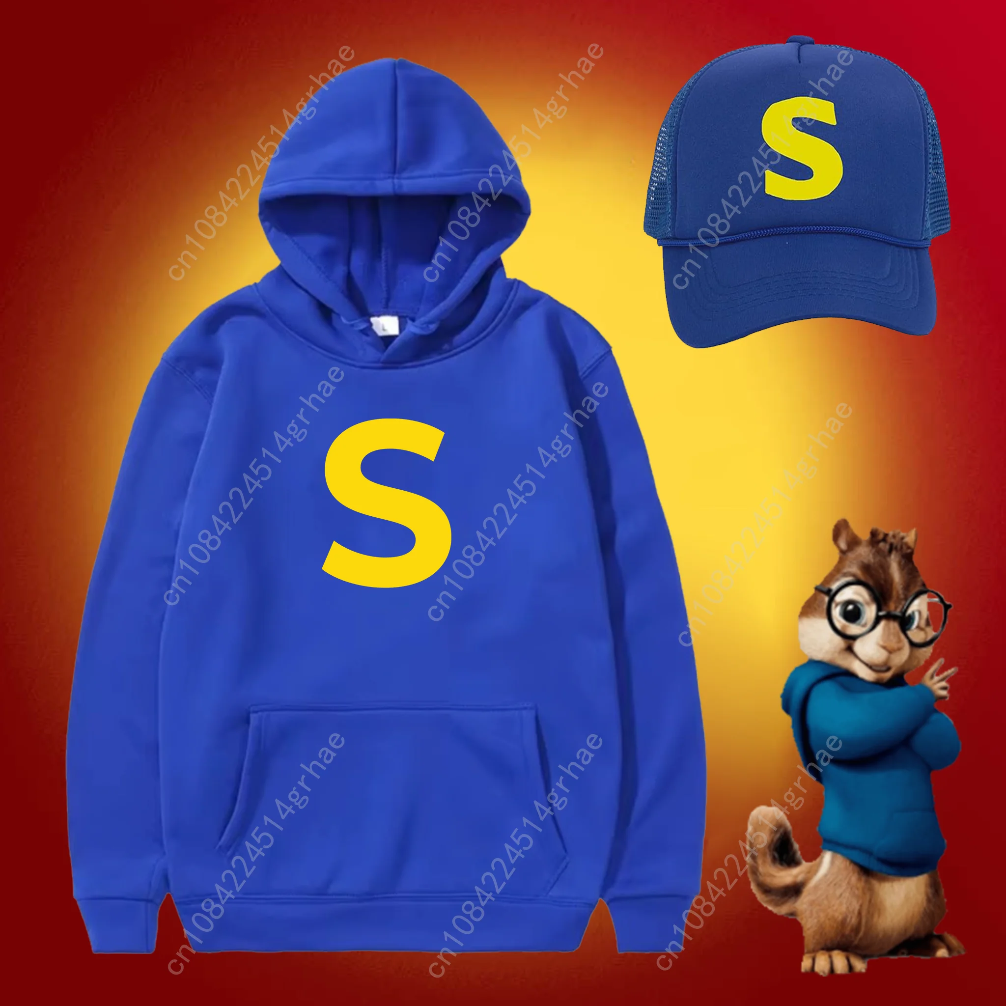 Alvin and The Chipmunks: The Squeakquel Pullover Woman Man Fashion Drop Shoulder Hoodie Casual Couple Custom Sweatshirt