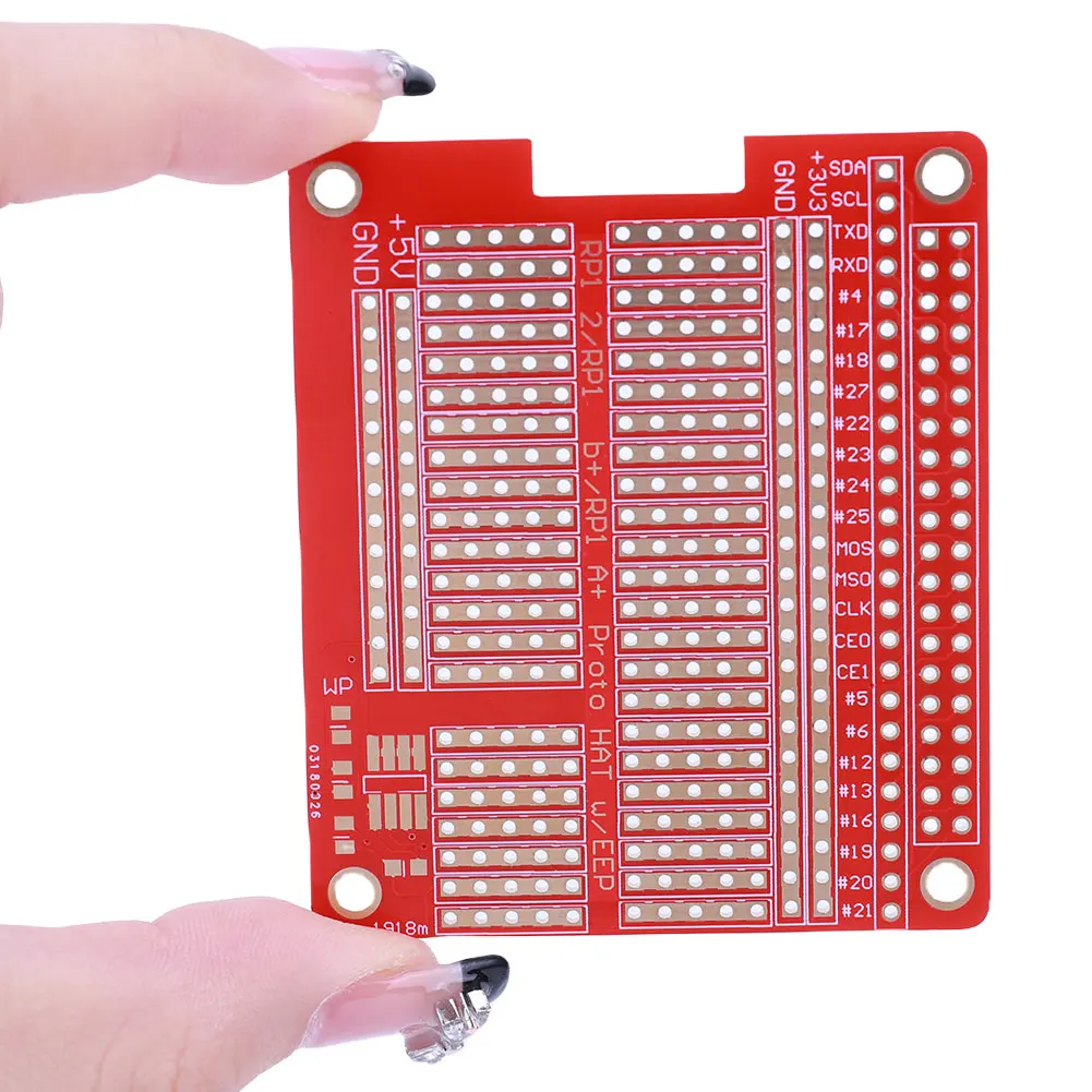 DIY Prototype Expansion Board PCB Shield Red Expansion Board Proto Shield Kit for Raspberry RPi Prototype Hat Breadboard