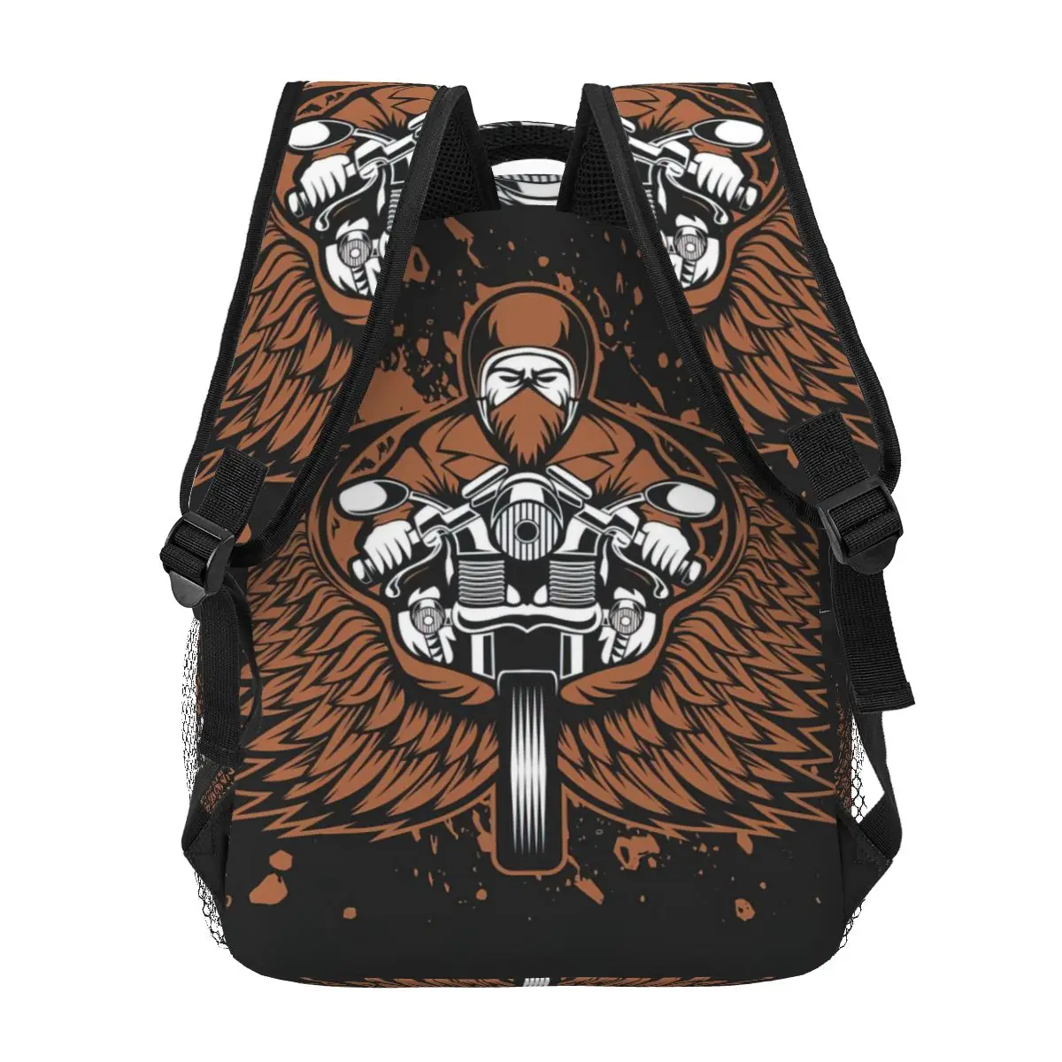 Sac à dos personnalisé de motard pour filles et garçons, sac à dos de voyage, sac d'école pour adolescents, Hurcycles Vector