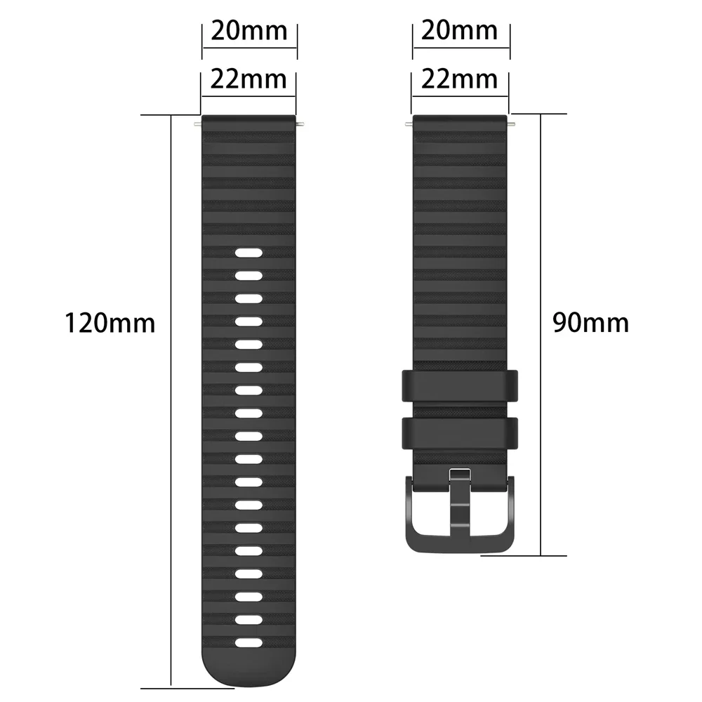 22 مللي متر 20 مللي متر سيليكون حزام ل TicWatch Pro 3 الترا الفرقة LTE/GPS E3 E2 S2 Pro X 4G GTW 2021 الرجال النساء الرياضة استبدال سوار