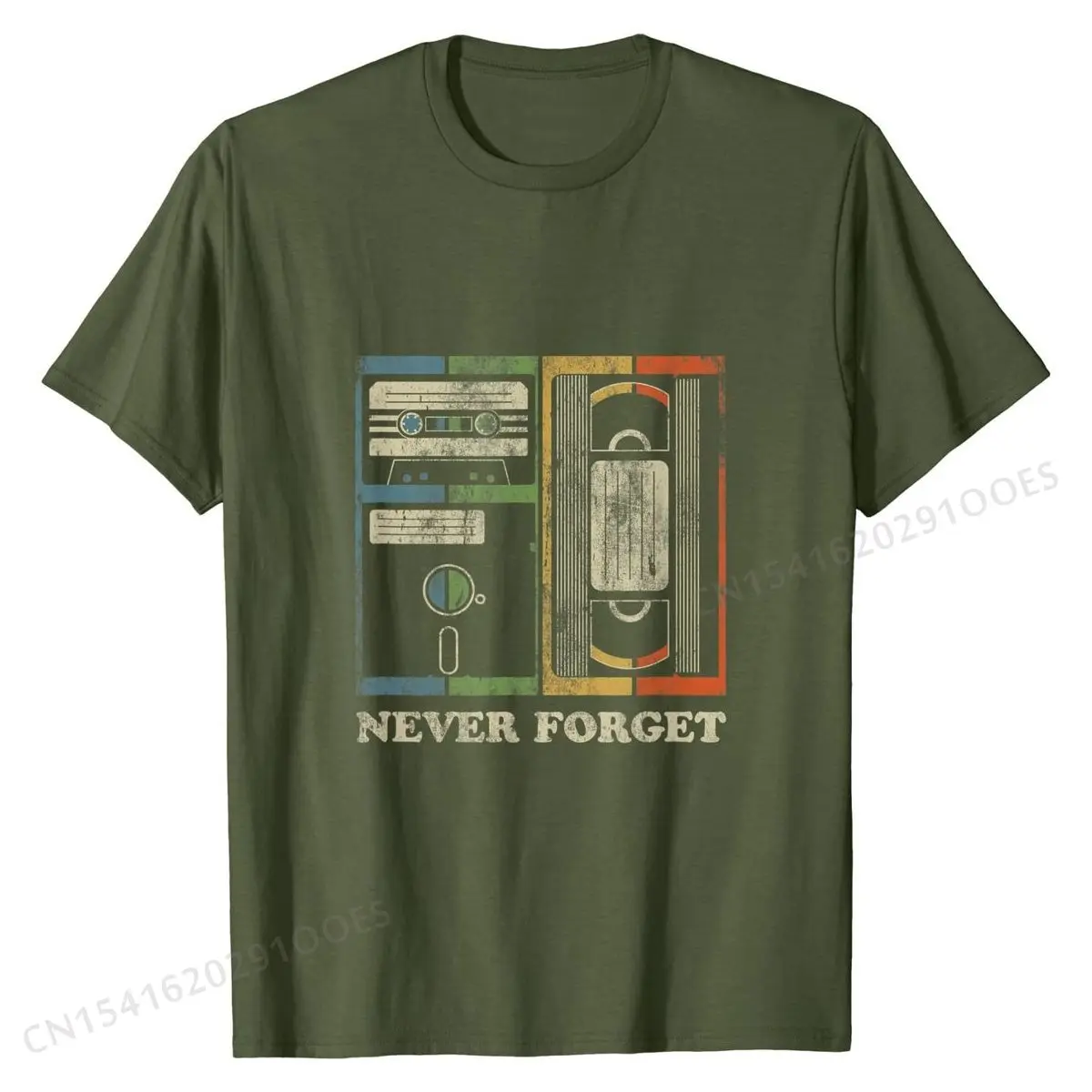 Never Forget Retro Vintage Cool 80s 90s Funny Geeky T-Shirt Cotton Men Top T-shirts Design T Shirt Hot Sale Custom