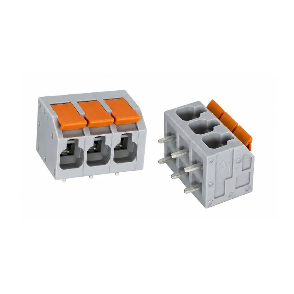 100PIN 5.0mm Pitch Quick‑Connect PCB Terminal Block 15A 300V Stackable Push‑in Plug‑in Connector