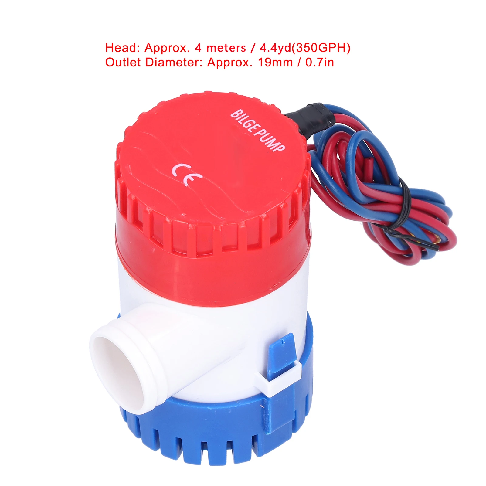 12V 24V 350/500/750/1100GPH bilgepomp, DC, semi-automatische schakelaar, elektrische kleine dompelpomp voor afvoer, levert stroom.
