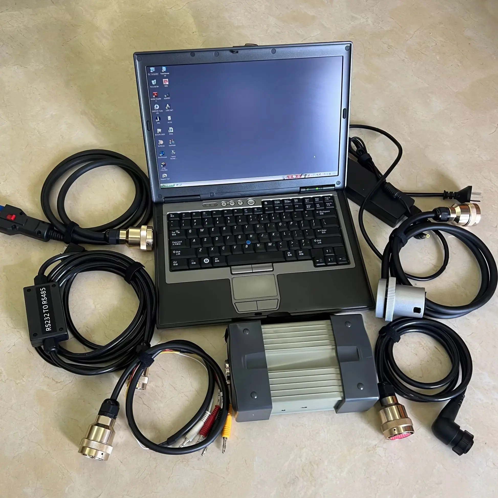 MB STAR C3 Car Auto Diagnostic Tool 3 Multiplexer SD Scanner Software NEC Relays Used for Mercedes 4G in Laptop D630 No Battery