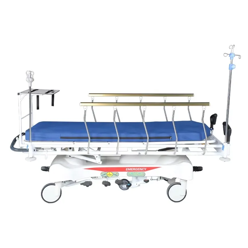 Hospital Bed Emergency Hydraulic Multifunctional Stretcher Patient Stretcher Luxurious ABS Patient Transport Bed