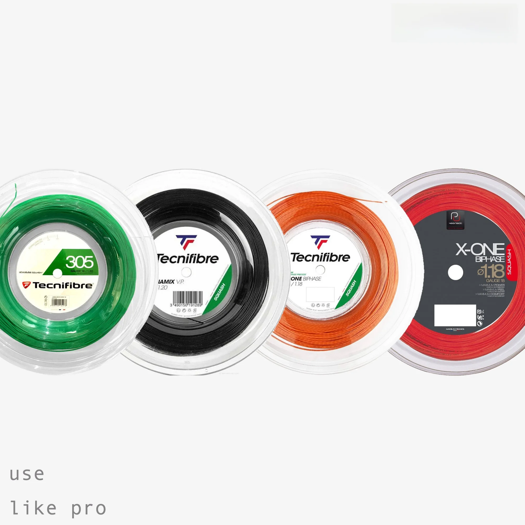 Corda de Tênis Tecnifibre Profissional para Squash, Multifilamento, Macia, Elástica e Durável para Esportes e Fitness