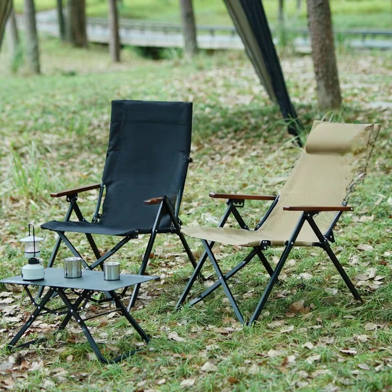 Enjoy outdoor life Modern folding portable lounge chairs Oxford cloth metal garden camping fishing beach four-level adjustable