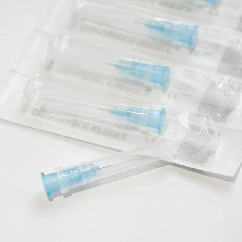100pcs Sterile Painless 25-34G Ultra-Fine Beauty Syringe Needle, For Tattoo Kit,Liquids,Lab Application&Animal Veterinary
