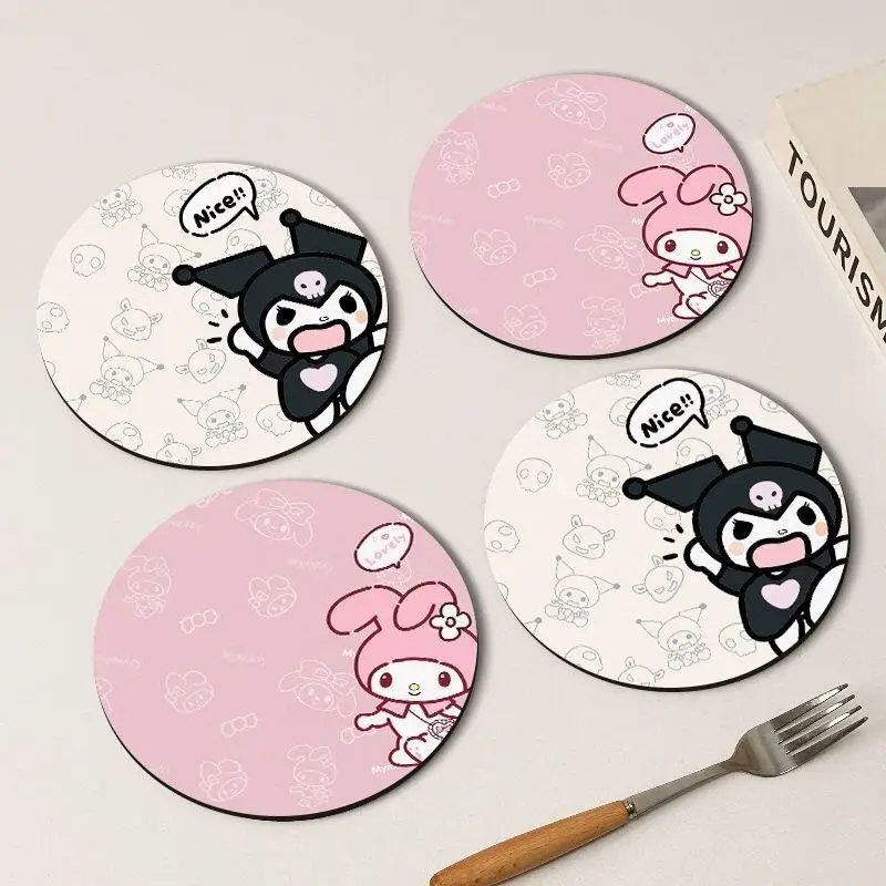 

Sanrio My Melody Kuromi Coaster аксессуары Лидер продаж новый продукт мультфильм открытый кампус портативный студент взрослый милый Kawaii