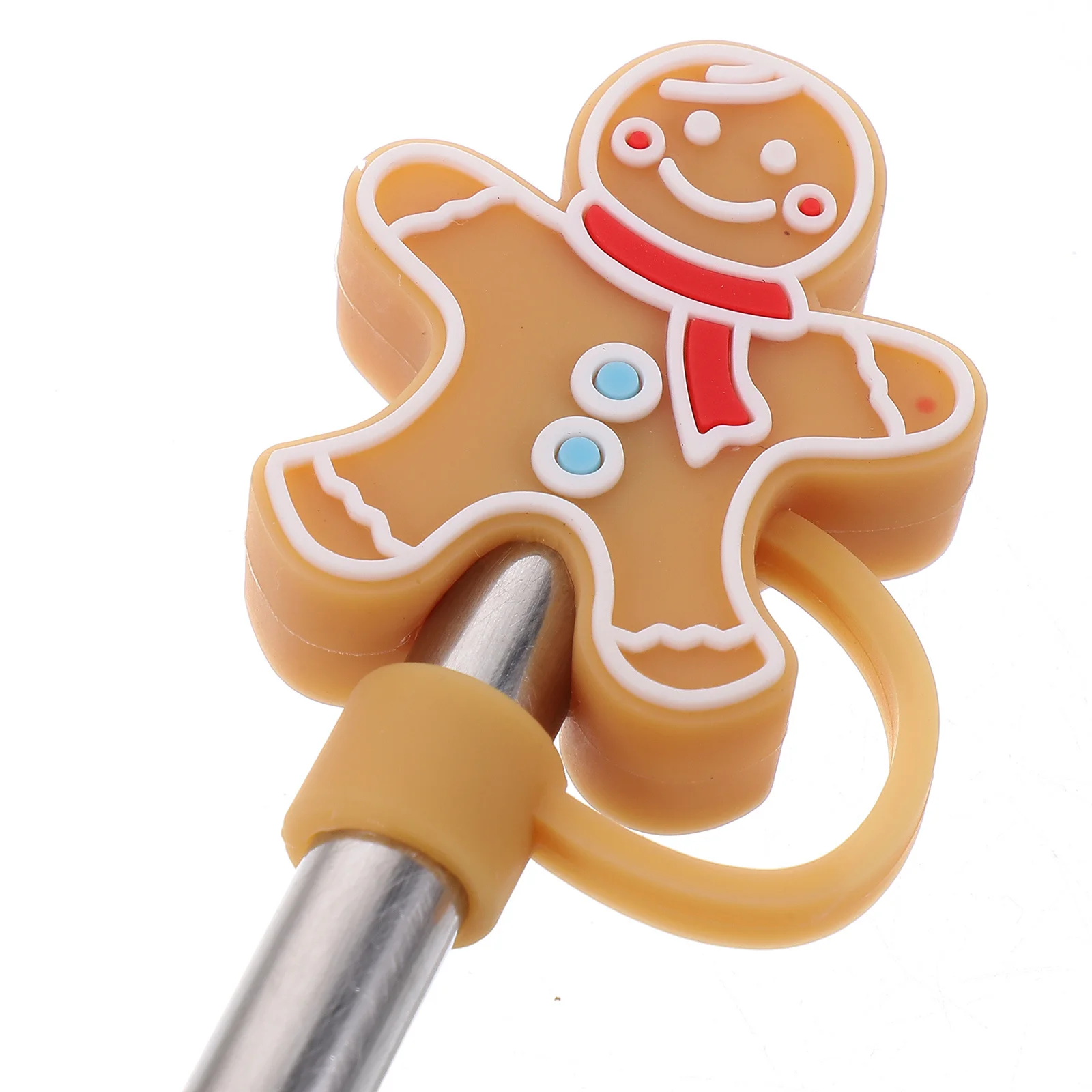 4 قطعة أغطية قش السيليكون الصغيرة لطيف القش سدادة نصائح قبعات لشفاطات قابلة لإعادة الاستخدام الغبار واقية المقابس الزخرفية للمشروبات الباردة #1