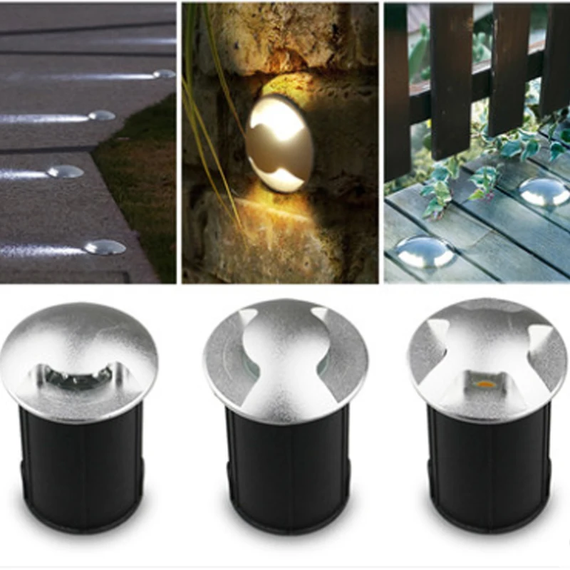 

IP67 Outdoor Lighting for Garden Yard Step Stairs Floor Deck 3W LED Recessed Inground Lamps Underground Spotlight Wholesale