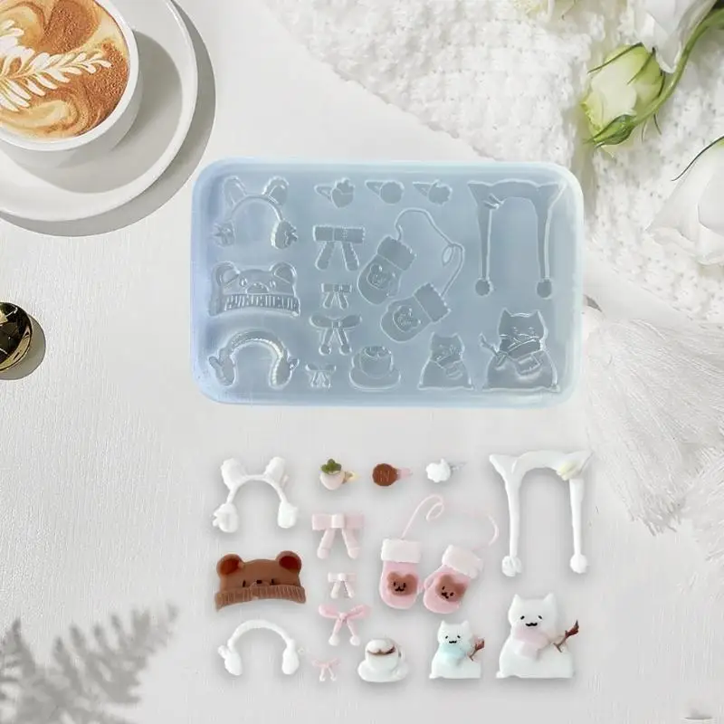  Winter Gloves Accessories Mold Handmade Jewelry Mould Silicone Epoxy Resin Mould