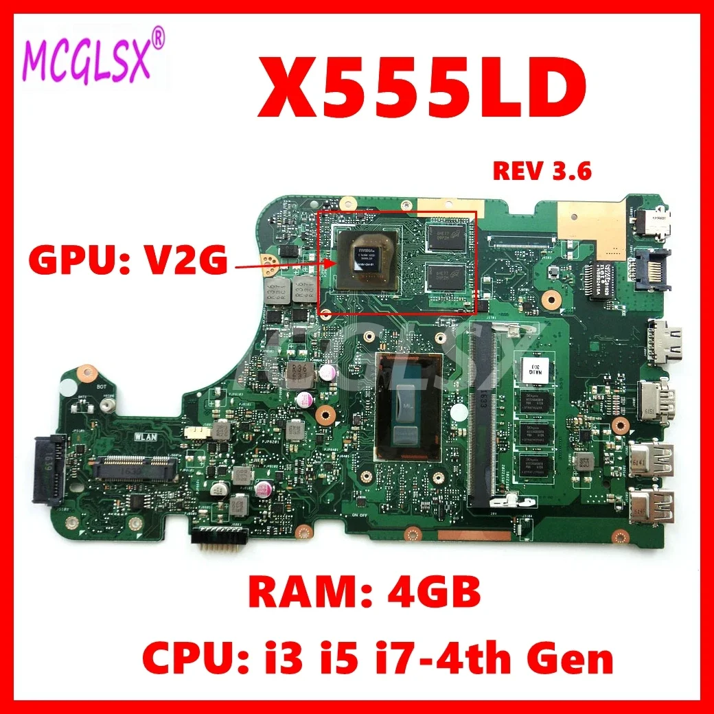 X555LD REV 3.6 Scheda Madre Per ASUS X554L FL5800L R556L X555LB X555LA X555LD X555LJ X555LF X555LN VM501L F555L Scheda Madre