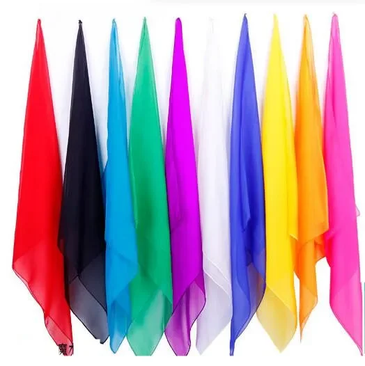 10pcs Magic Silk 45*45cm Magician Scarf Multicolor ultra-thin Scarves Magic Tricks Stage Magic Props Classic Magia Toys Gadgets