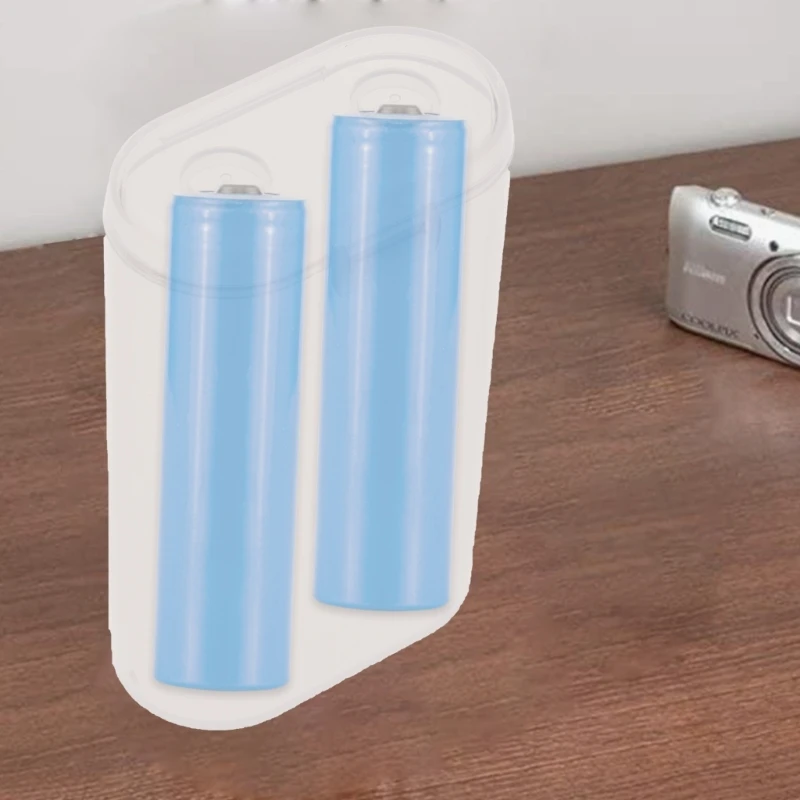 Practical Battery Holder for 2x21700 Battery Plastic Storage Case Easy to Carry Dropship