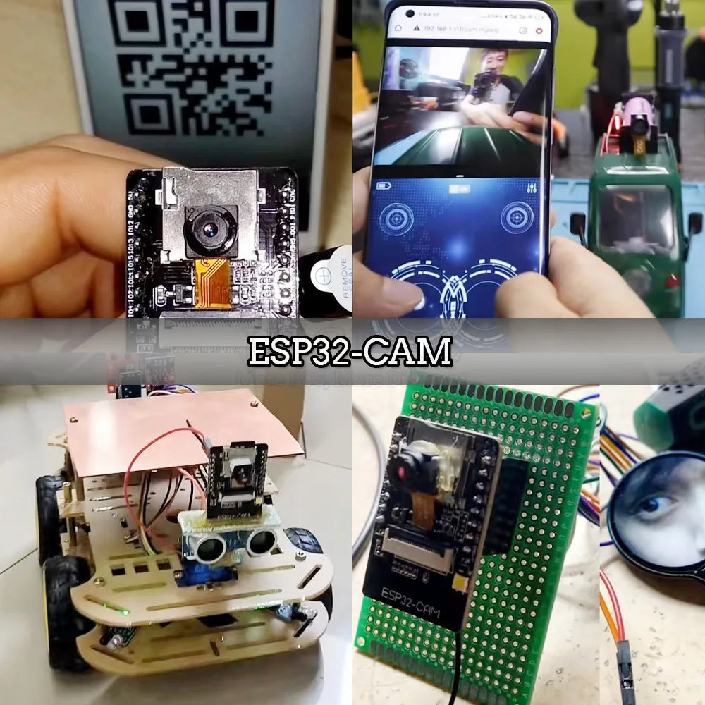 Schede di sviluppo CAM ESP32 per modulo WiFi BT Auduino da 2,4 GHz con kit di download Micro CH340 8 MB PSRAM ESP 32 DIP-16 ESP32-S