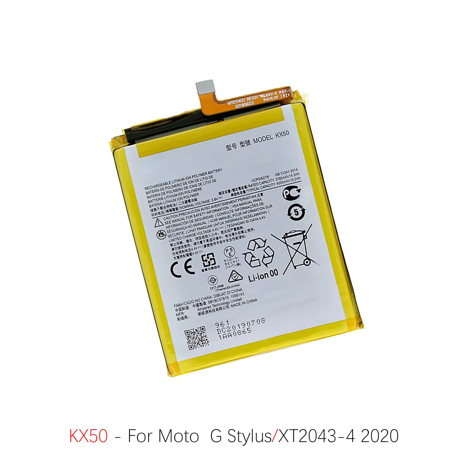 KX50 MD50 PG50 Battery For Motorola G Stylus 2021 XT2043 XT2131 Batteries Rechargeable Battery