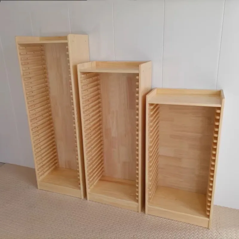

Wet watercolor paint cabinet, artboard rack 4 open storage cabinet, kindergarten painting room, oil painting solid wood 8 open K