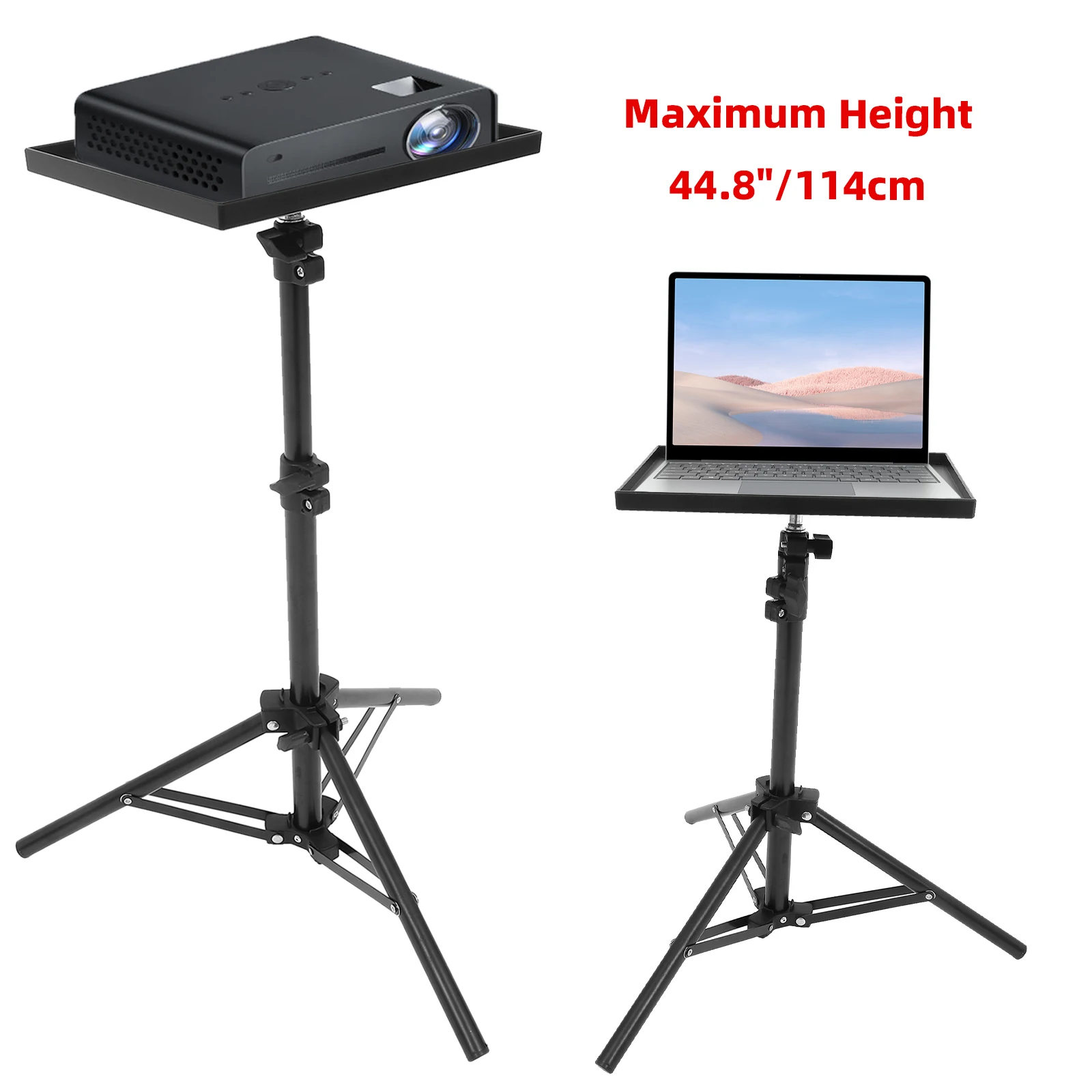 Universal Projector Tripod Stand Adjustable Height Tabletop Floor Projector Stand Bracket Camera Laptop Platform Holder