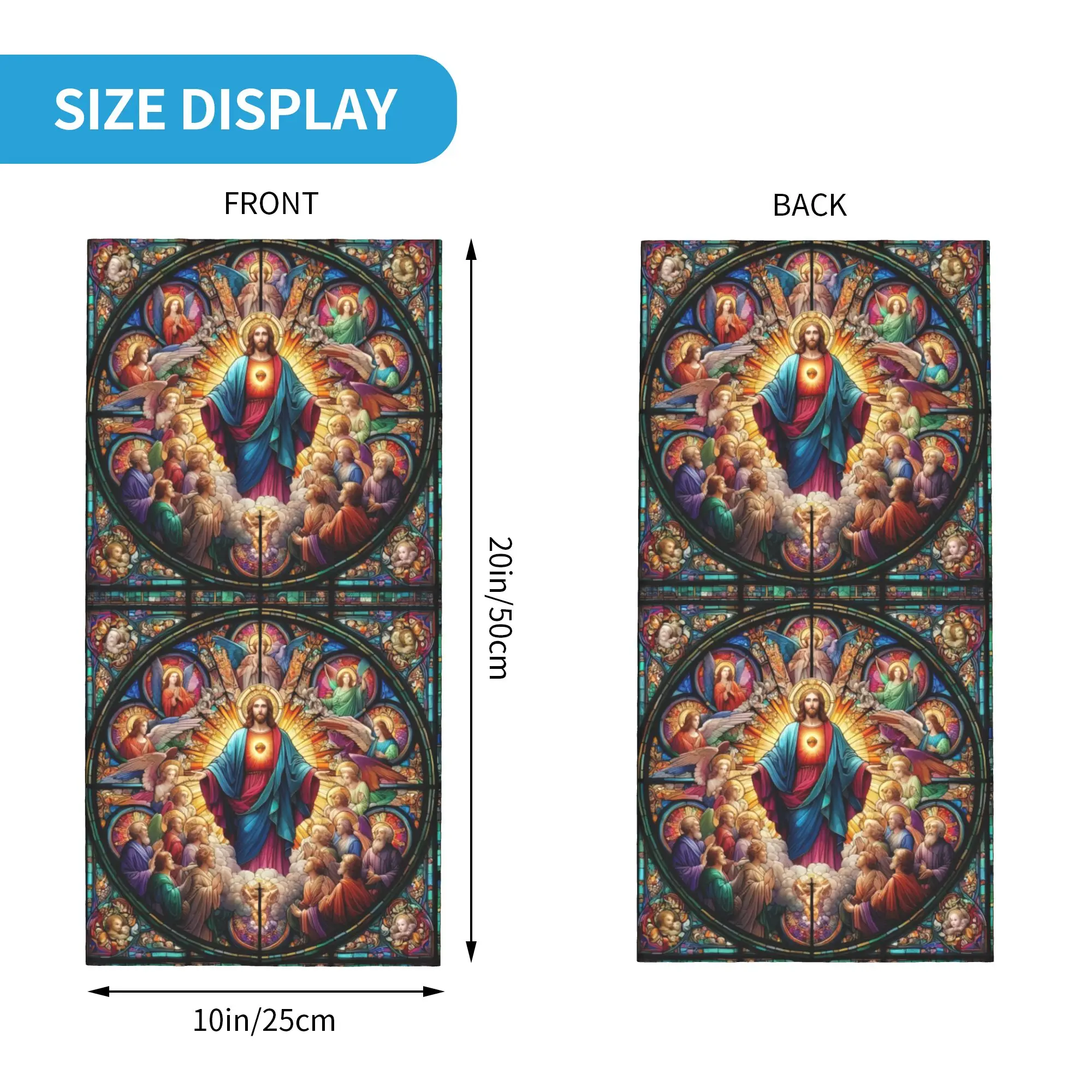 Custom Catholic Jesus Christian Faith  Bandana Neck Gaiter for Ski Hunting Women Men Wrap Scarf  Headband Warmer