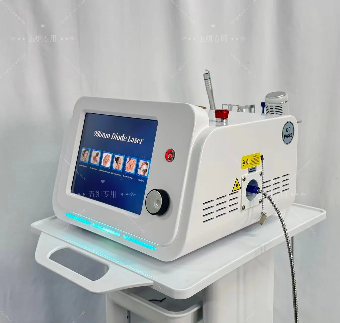 

980+1470 Professional laser liposuction equipment, 6-in-1 laser can remove varicose veins, red blood vessels, and nail fungus.