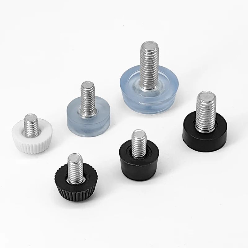 4-20Pcs Plastics Adjustable Feet Pad With Screw M6M8M10 Table Chair Balck Leveling Foot Pad Furniture Leg Anti-shock Protection