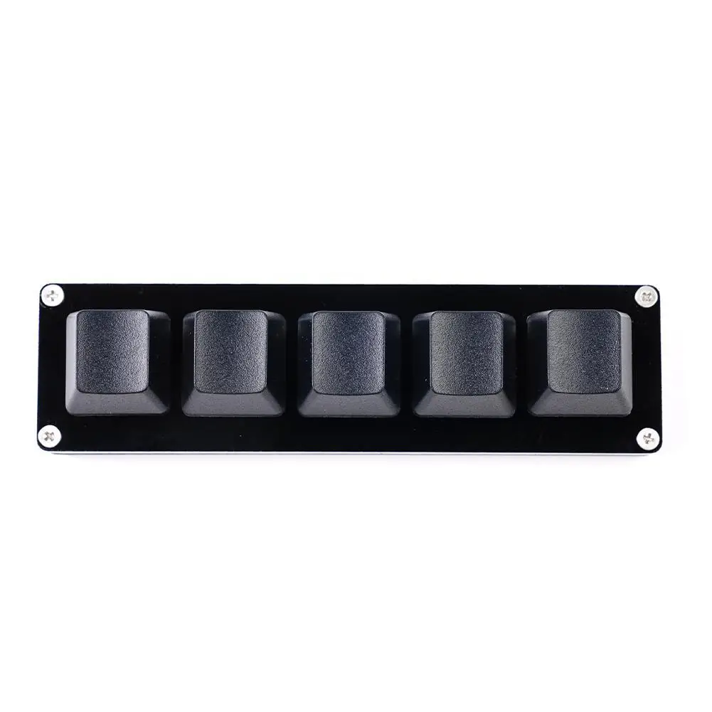 Custom Mini 5 Keys Keyboard USB Wired DIY Shortcut Programmable Macro Mechanical Keyboard Black For Gaming Office
