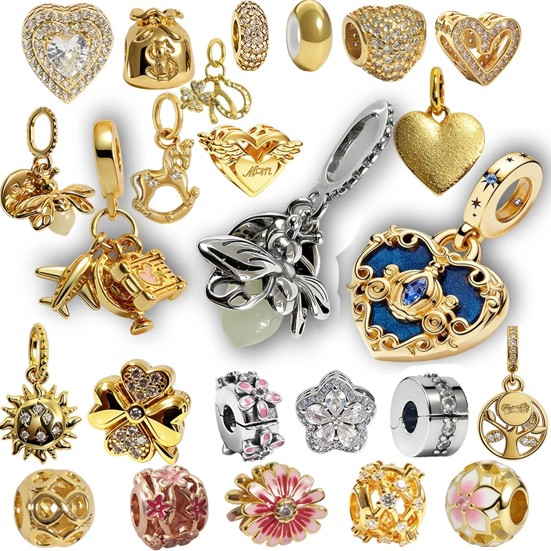 

Новые оригинальные бусины-шармы, сверкающие бусины-шармы в виде семейного дерева, прозрачные сверкающие бусины-клипсы для подвесок, браслетов, женских украшений, подарок