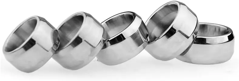 Stainless Steel Male Penis Cock Ring Thick Metal Cock Penis Ring for Enhance Male Long-Lasting Erection Ability Sex Toy(23mm)