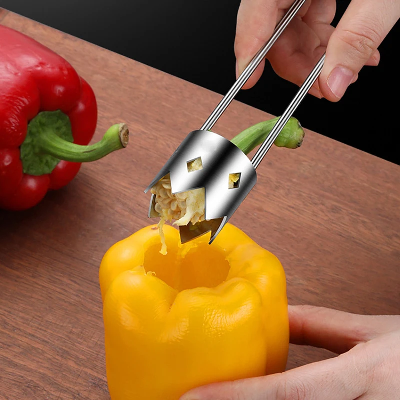 Red Bell Pepper Seed Corer, Upgrade Universele Apple Corer Tool, Multifunctionele Rvs Pepper Corer Seed Remover Tool