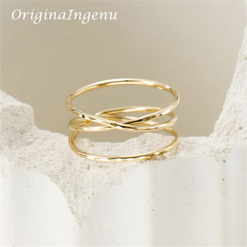 

14K Gold Filled Minimalism Ring Personalized Handmade Band Ring Delicate Hammered Jewelry Tarnish Resistant Jewelry Boho Ring