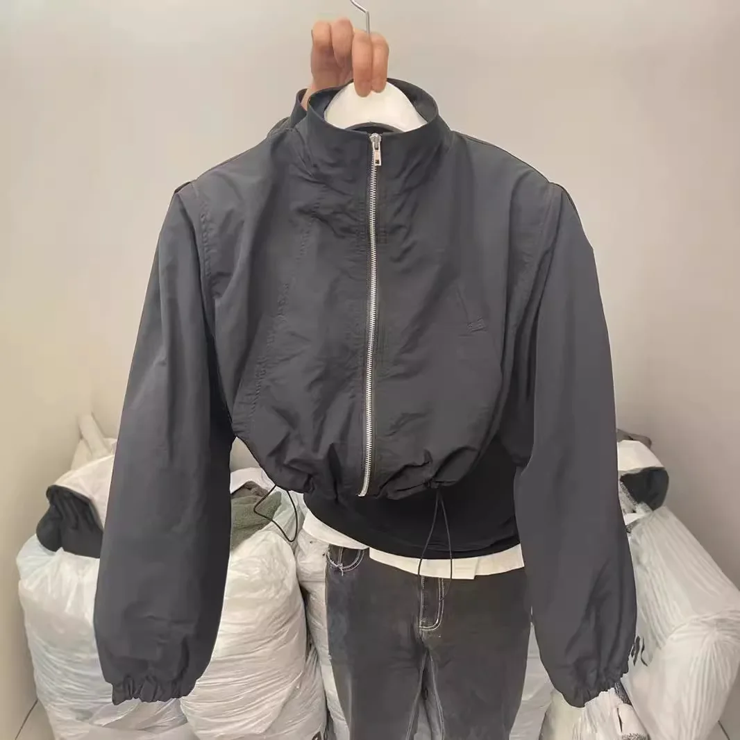Korean Version Short Short Women's Sunscreen Clothes Women's 2026 Summer New Stand-up Collar Outdoor Sunscreen Jacket