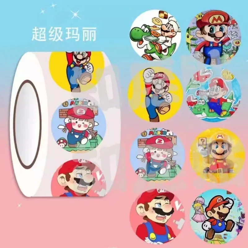 500pcs Super Mario Stickers Classic Games Cartoons Anime Roles Stickers Creatives Books Luggage DIY Decorative Sticker Kids Gift