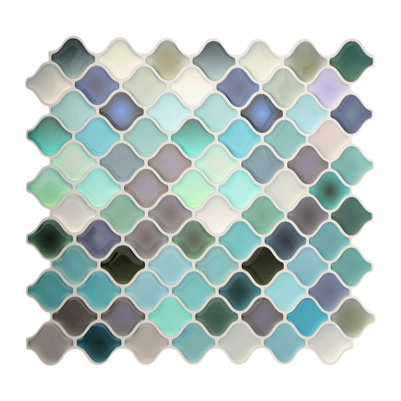 21,3*25 cm DIY pegatina de azulejo PET mosaico vinilo telón de fondo suelo decoración de baño impermeable a prueba de aceite