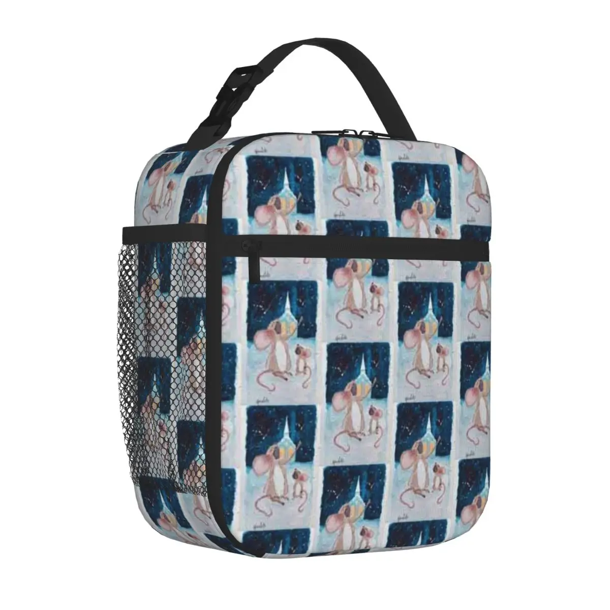Bestselling Christmas Caroling Mice Done In Watercolor Kawaii Food Storage Bag Outdoor Picnic Leakproof Lunch Bag