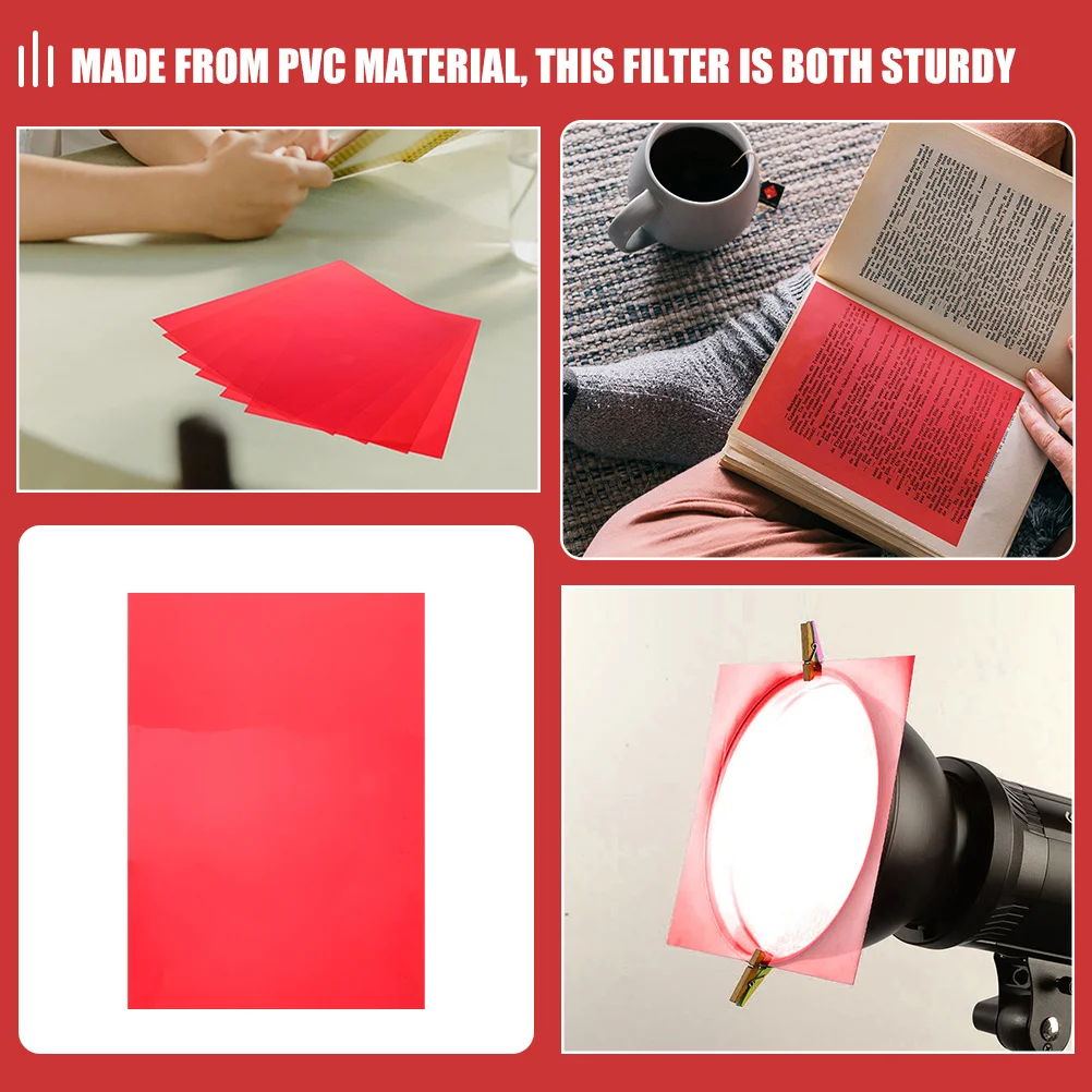 Feuilles filtrantes correctrices de couleur, Gels lumineux pour éclairage de photographie, Kit de filtres de couleur, feuilles de plastique colorées pour Studio