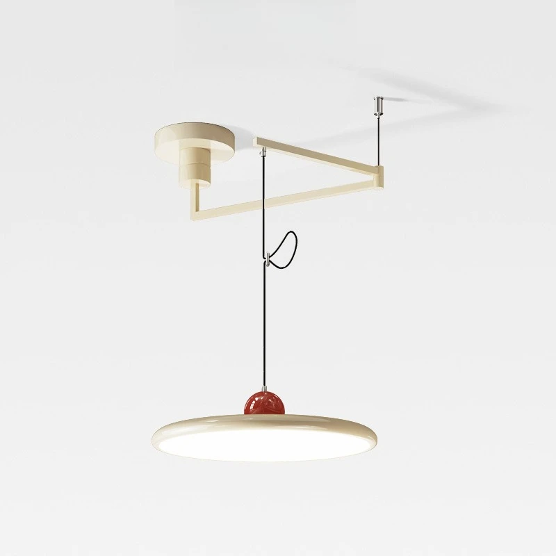 

Full spectrum eye protection dismantling restaurant chandelier cream wind new flying saucer light French