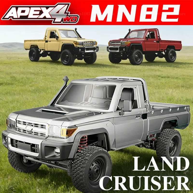 

Новый полномасштабный радиоуправляемый автомобиль MN82 1:12, 2,4G, 4WD, внедорожный пикап, игрушка для подарков для детей, обновленный MN82 PRO с управляемыми фарами