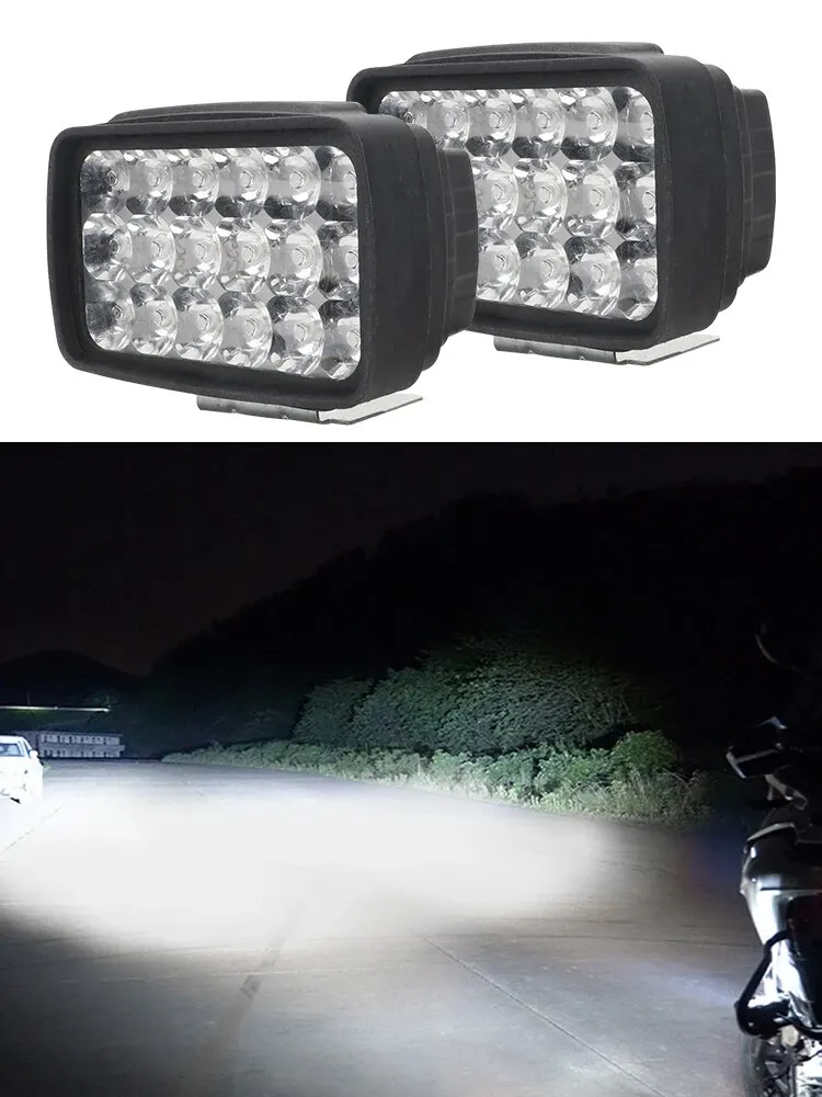 18 LED Super jasny reflektor motocyklowy Moto lampa pomocnicza 6000K biały motocykl skuter przednie światło robocze lampa przeciwmgielna — zdjęcie 2