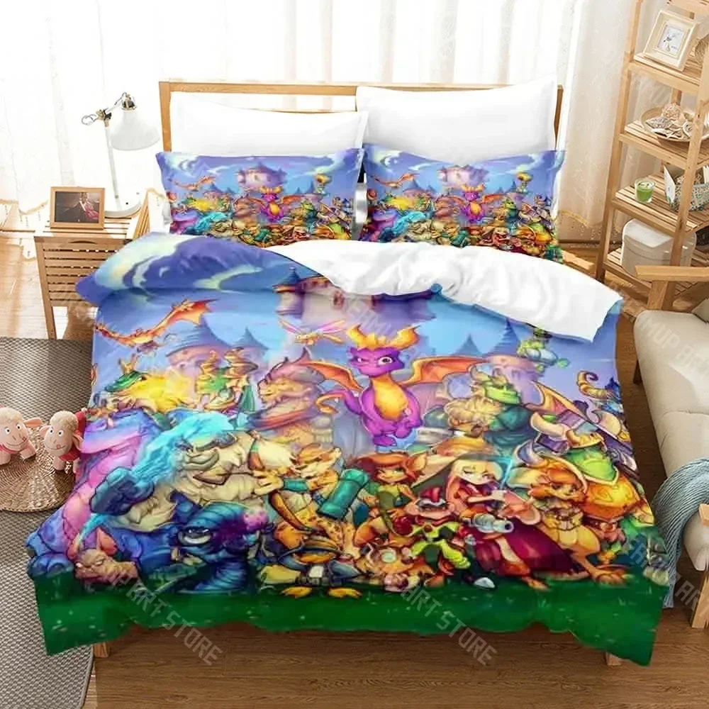 Exquisite 3D Print Spyro Reignited Trilogy Bedding Set Single Twin Full Queen King Size Bed Set Aldult Kid Bedroom Duvetcover Se