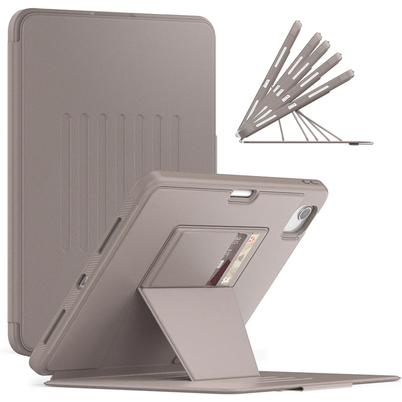 Air11 M2 M3 Smart Flip Leather Case For Apple iPad Pro 11 2024 M4 Tablet Cover Air5/4 Shell Build-in Stand Mini6/A17Pro Air13