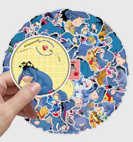 10/30/50PCS Disney Catoon Pooh Bear Eeyore Stickers Cute Tigger Piglet Decals Kids Toys DIY Notebook Laptop Fridge Phone Bike