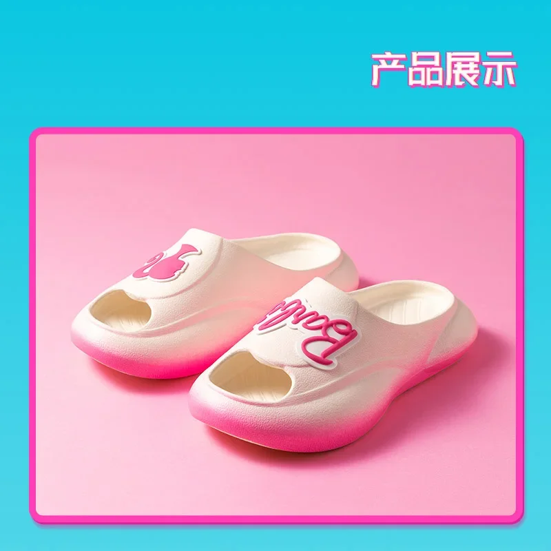 2024 Miniso Barbie Series pantofole Outdoor Sunlight Shining Series Spray Y2k pantofole colorate bagno antiscivolo pantofole da casa