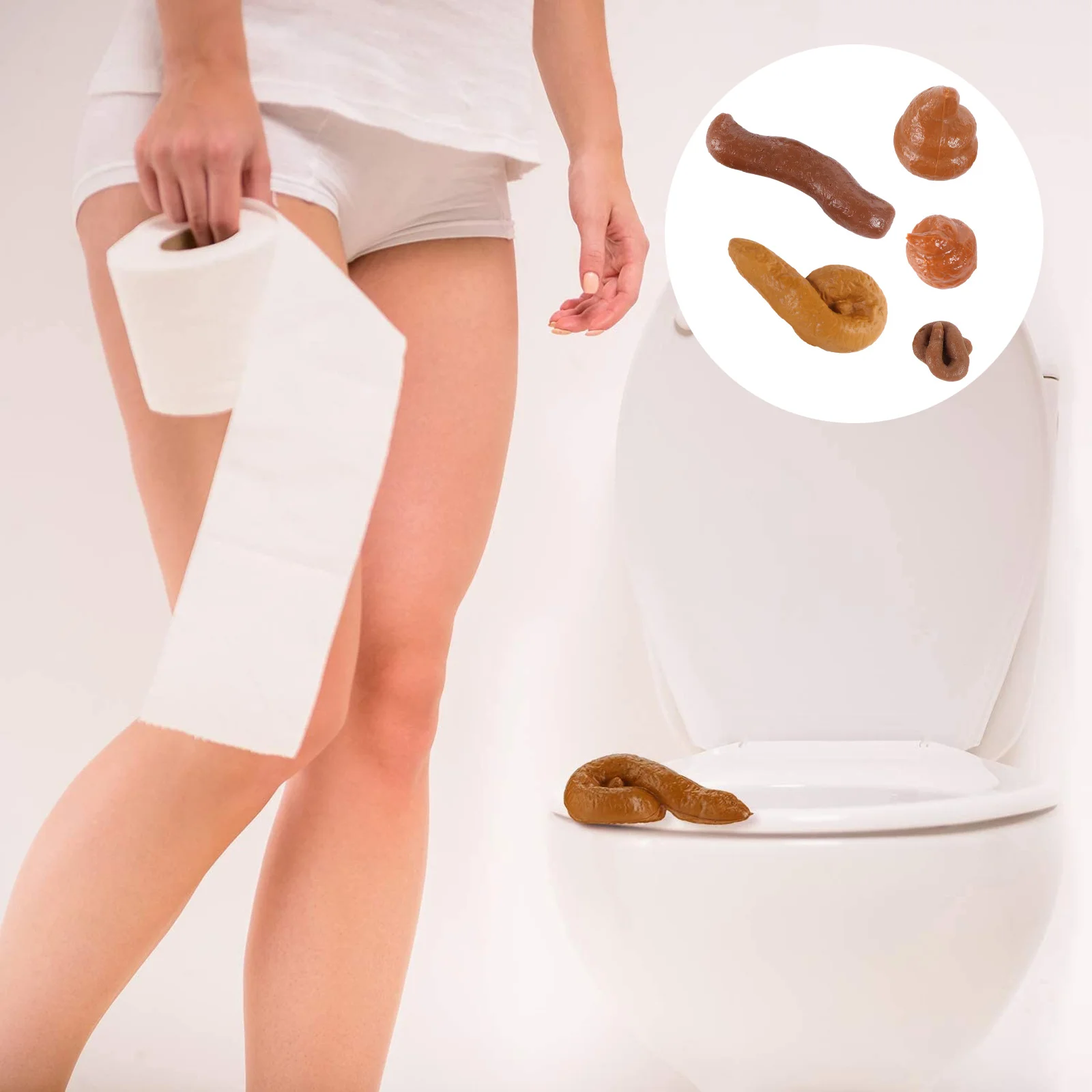 

5pcs Realistic Poop Fake Poop Prank Novelty Gag Gift For Halloween April Fool'S Day Party Game Trick Fun Props