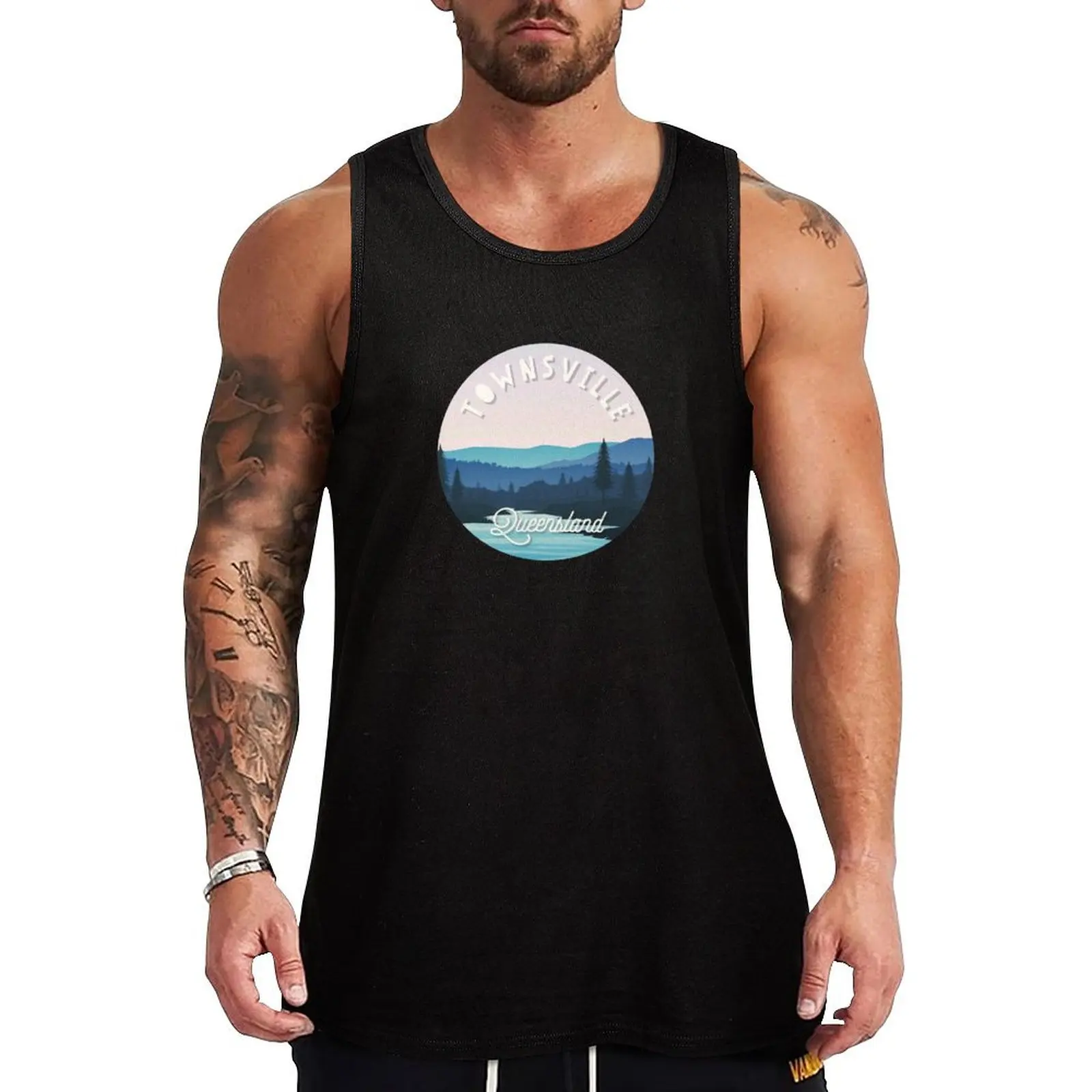 Townsville Queensland Landscape Australia Tank Top sleeveless t-shirts for men Men's clothes Clothing