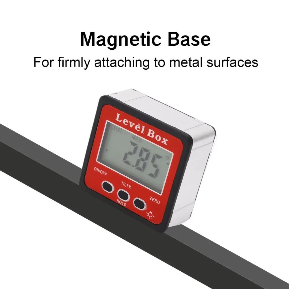 Electronic Digital Angle Dipmeter Gradient Measuring 360° Level Protractor Inclinometer Digital Display Level Meter