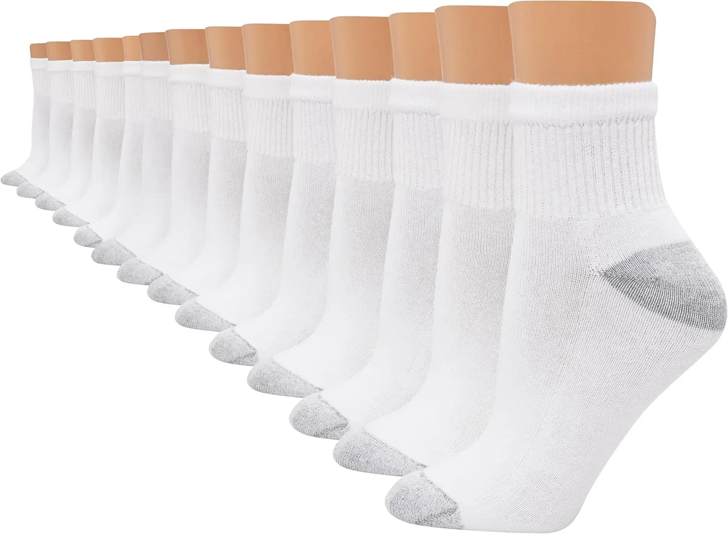 

Women's Cushioned Athletic Ankle Socks, 14-Pack for Comfort and Support in Sports