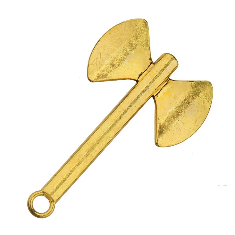 5pcs/lot Large Charms For Making Jewelry Hanging Pendant Tool Axe Silver Gold DIY Material Metal Handicraft Accessories Supplies