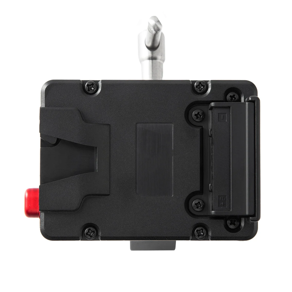 Mini placa adaptadora de fuente de alimentación de batería, montaje Nano v-lock con abrazadera de alicate para batería Mini v-mount