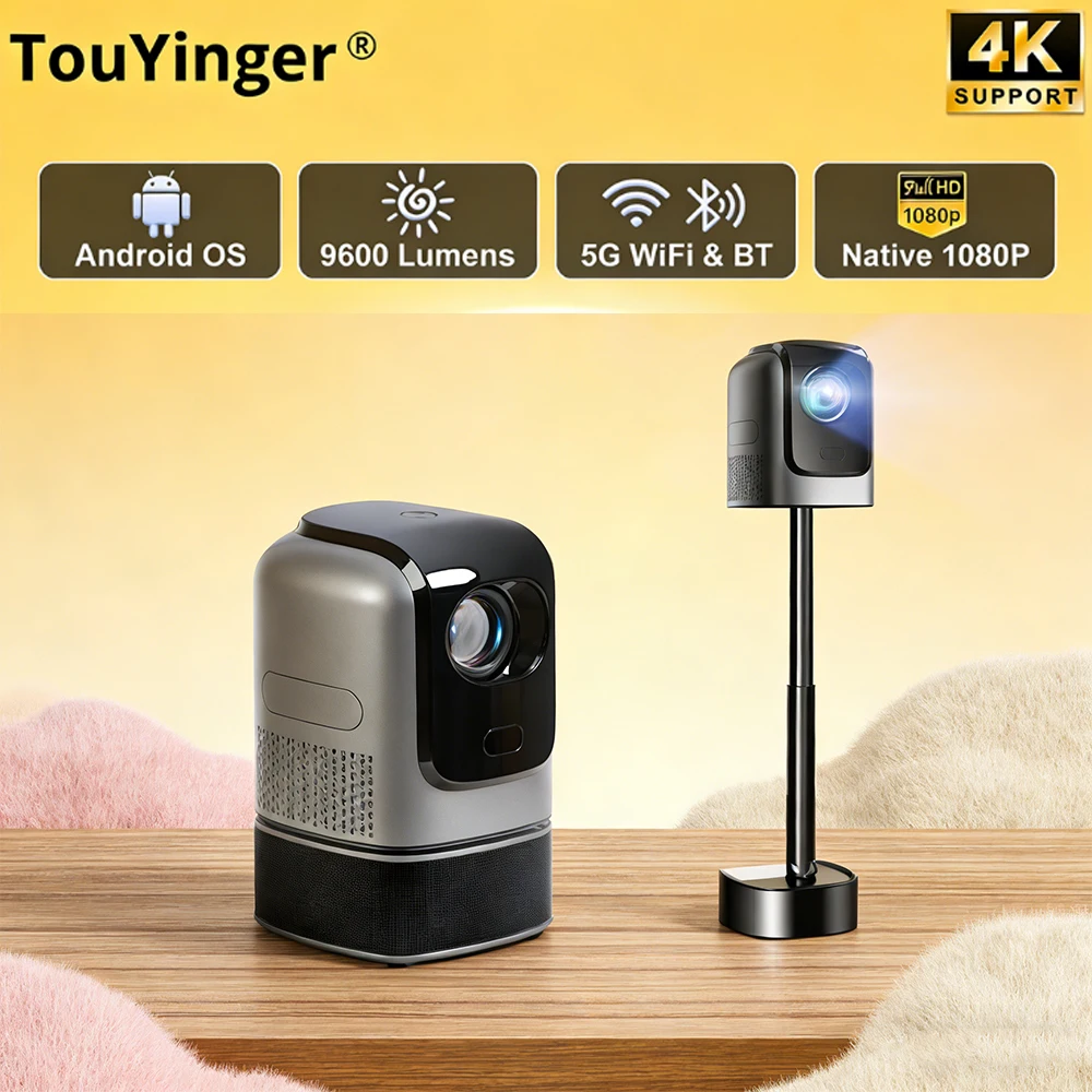 

Мини-проектор Everycom TouYinger SKY-H5 Pro Full HD 1080P с Bluetooth и Wi-Fi, портативный, на Android 9.0, для домашнего кинотеатра, Smart LED-проектор